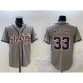 Detroit Tigers #33 Colt Keith Gray MWATKINS Cool Base Stitched Jersey