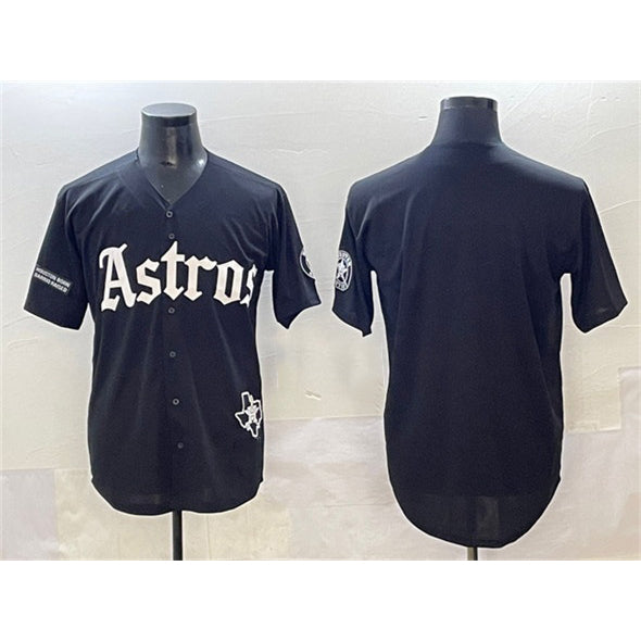 Houston Astros Blank Black MWATKINS Gothic 'Houston Born Barrio Raised' Limited Stitched Jersey