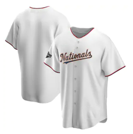 Washington Nationals White Gold MWATKINS 2019 World Series Champions Blank Cool Base Jersey