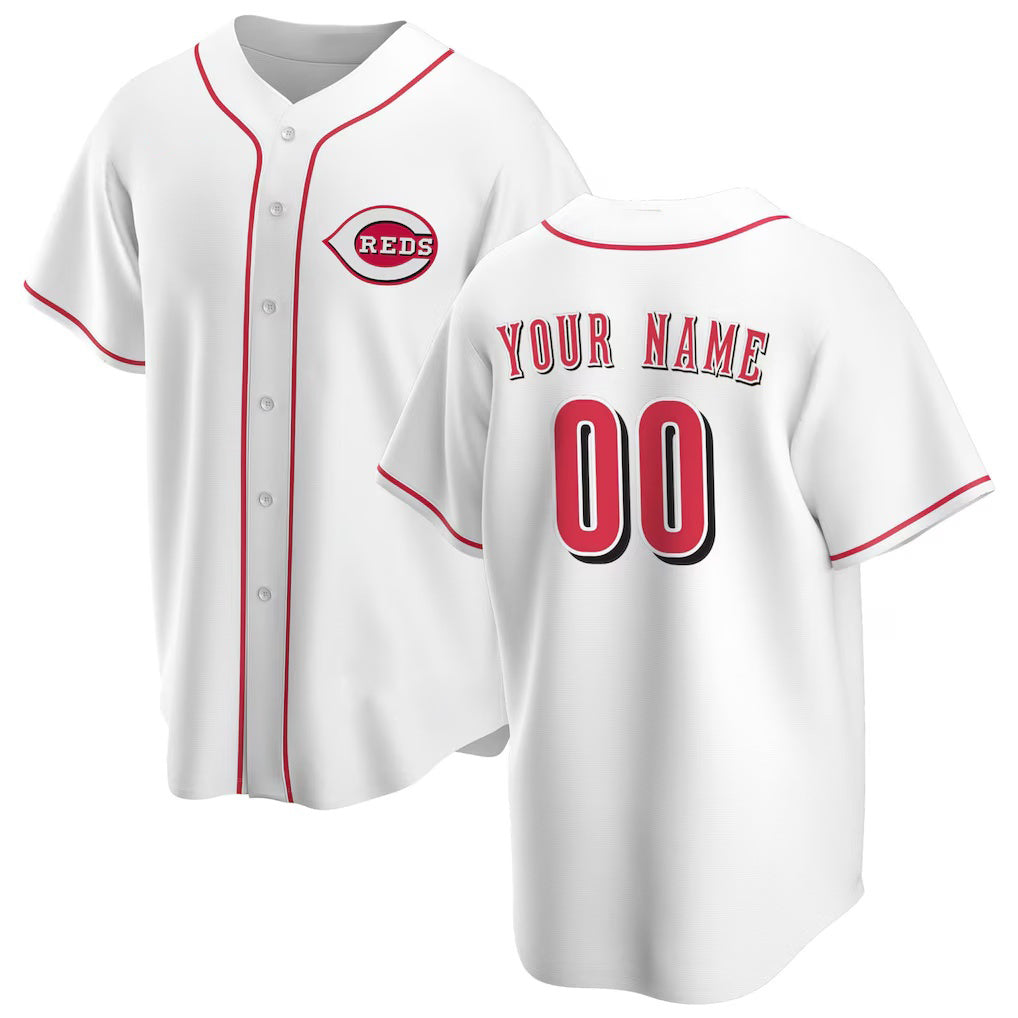 Custom Cincinnati Reds White MWATKINS Home Replica Jersey