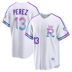 Kansas City Royals #13 Salvador Perez White MWATKINS 2026 City Connect Stadium Jersey