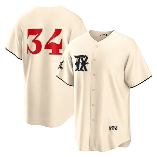 Texas Rangers #34 Nolan Ryan Cream MWATKINS 2023 City Connect Cool Base Stitched Jersey