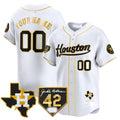 Custom Houston Astros 2024 Jackie Robinson Patch Vapor Premier Limited Jersey ¨C White MWATKINS