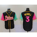 San Diego Padres #3 Jackson Merrill Black MWATKINS NEW 2023 City Connect Cool Base Stitched Jersey