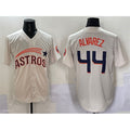 Houston Astros #44 Yordan Alvarez Cream MWATKINS Throwback Cooperstown Collection Limited Stitched Jersey