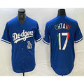 Los Angeles Dodgers #17 Shohei Ohtani Mexico Blue MWATKINS Cool Base Stitched Jersey 2