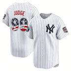 New York Yankees #99 Aaron Judge White MWATKINS USA 250 Fourth of July Limited Stitched Jersey