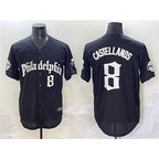 Philadelphia Phillies #8 Nick Castellanos Green MWATKINS With Patch Stitched Cool Base Jersey