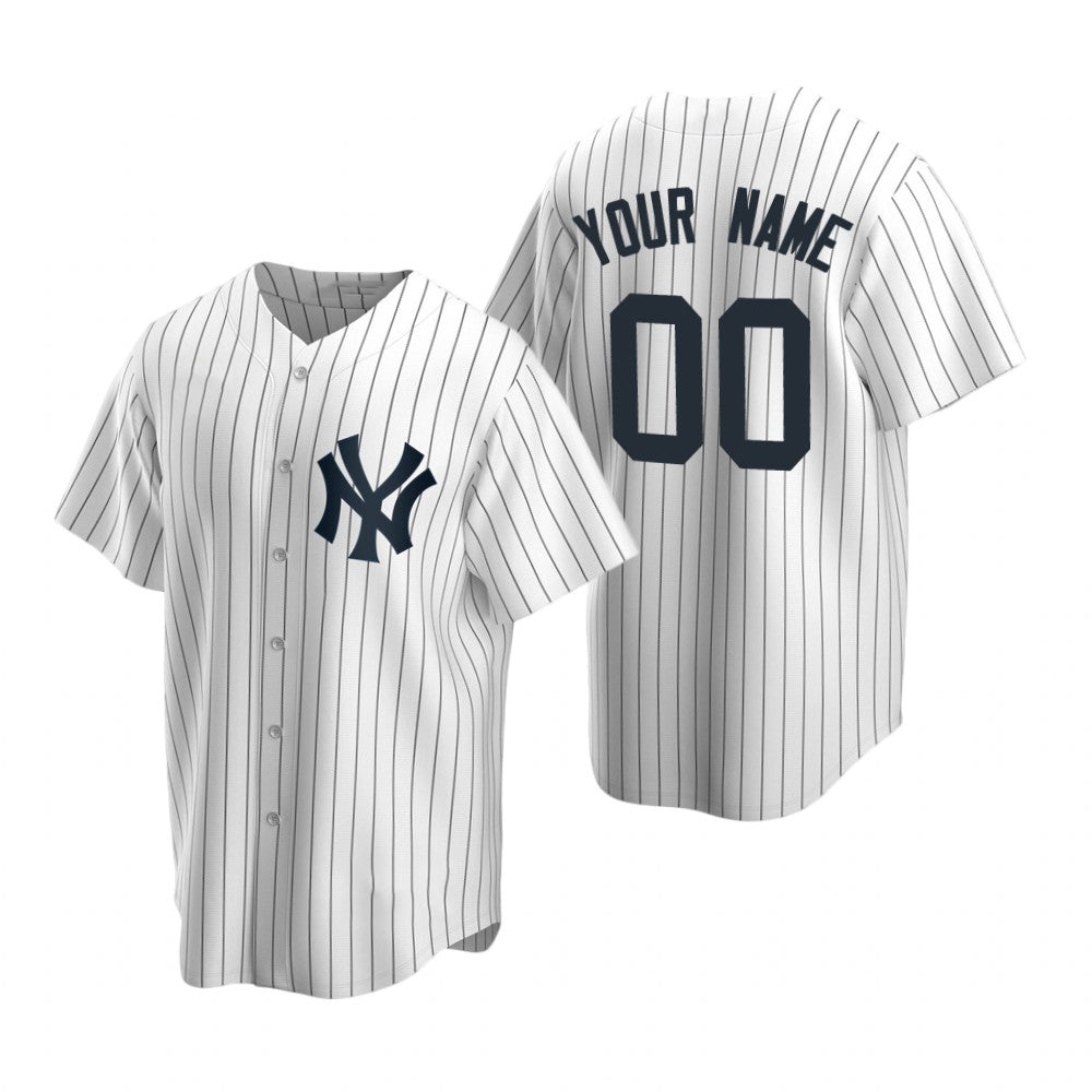Custom New York Yankees White MWATKINS Stitched Cool Base Home Jersey