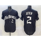 New York Yankees #2 Derek Jeter Black MWATKINS 'Gothic Legacy Edition' Vapor Premier Limited Stitched Jersey