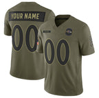 Custom B.Ravens Active Player Olive MWATKINS 2025 F.U.S.E. Salute to Service Limited Jersey
