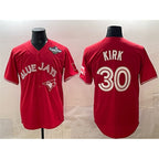 Toronto Blue Jays #30 Alejandro Kirk Red MWATKINS 2025 World Series Cool Base Stitched Jersey