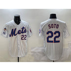 New York Mets #22 Juan Soto White MWATKINS 2025 Spring Training Home Limited Stitched Jersey