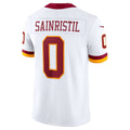 W.Commanders #0 Mike Sainristil White MWATKINS Vapor F.U.S.E. Stitched Limited Jersey