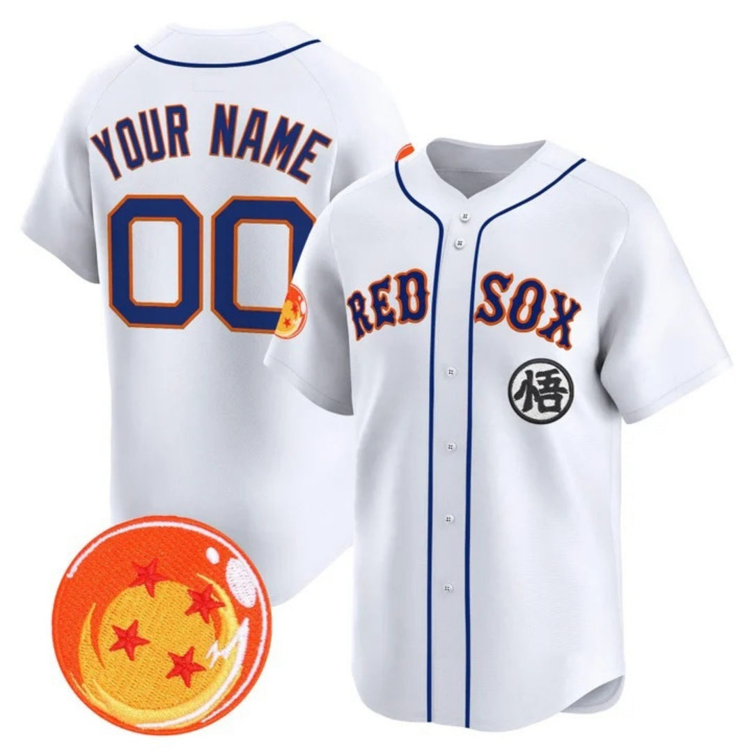 Custom Boston Red Sox x Dragon Ball White MWATKINS Vapor Premier Limited Jersey - All Stitched