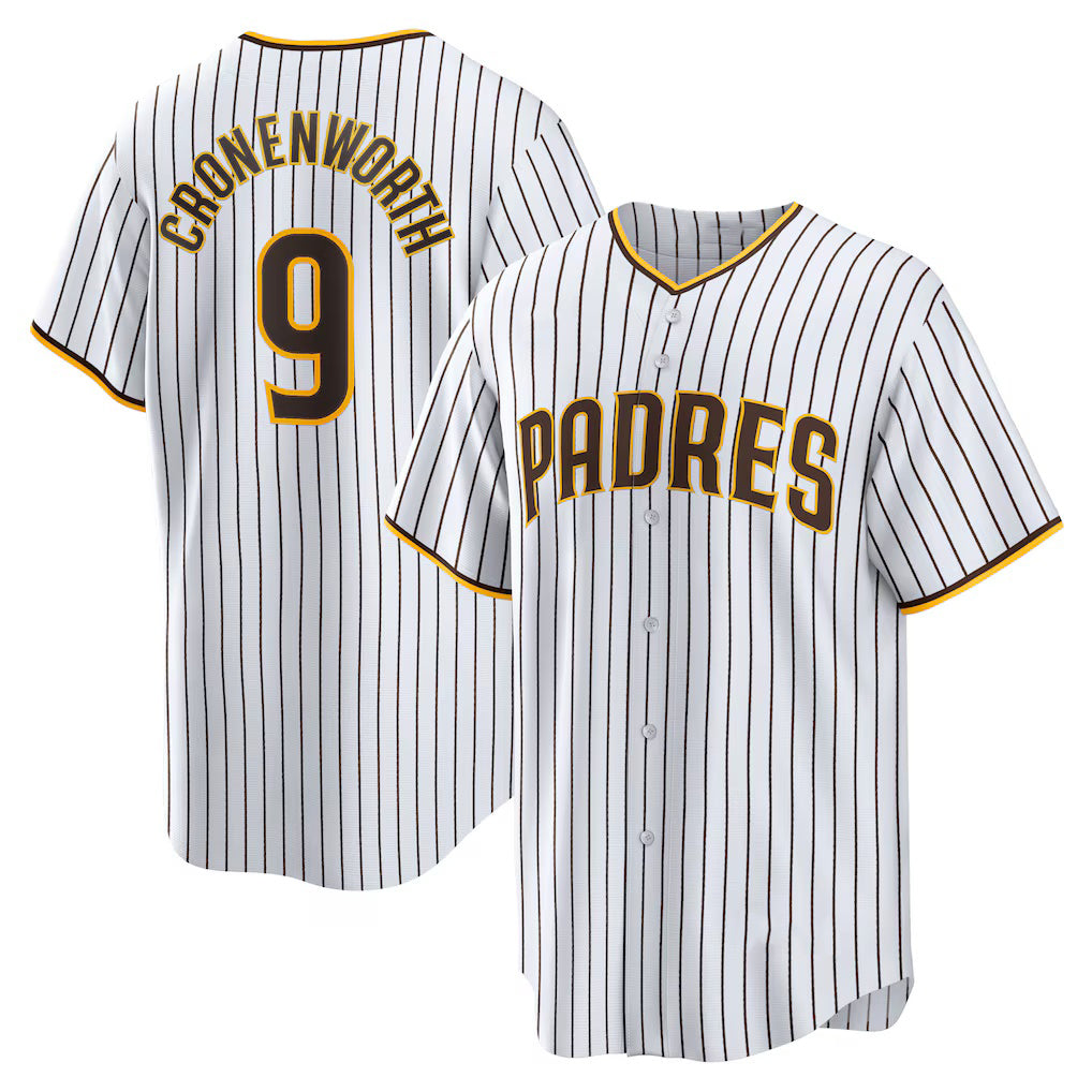 San Diego Padres #9 Jake Cronenworth White MWATKINS Home Replica Jersey