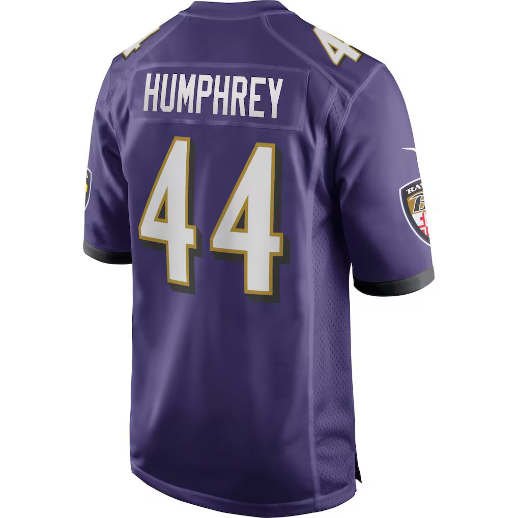 B.Ravens #44 Marlon Humphrey Purple MWATKINS Game Jersey