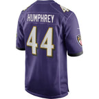 B.Ravens #44 Marlon Humphrey Purple MWATKINS Game Jersey