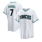 Arizona Diamondbacks #7 Corbin Carroll White MWATKINS Cool Base Stitched Jerseys
