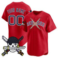 Custom Boston Red Sox x One Piece Red MWATKINS Zoro Patch Vapor Premier Limited Jersey - Stitched