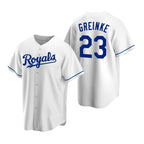 Kansas City Royals #23 Zack Greinke White MWATKINS Cool Base Stitched Jersey
