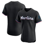 Miami Marlins Black MWATKINS Alternate Vapor Premier Elite Patch Jersey