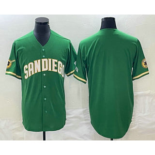San Diego Padres Blank Green MWATKINS Cool Base Stitched Jersey