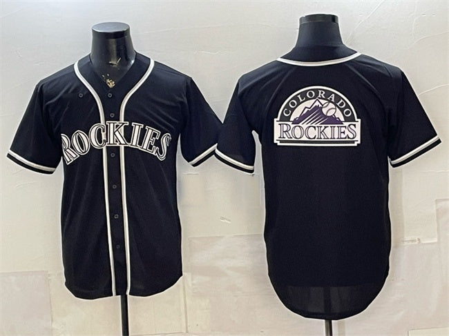 Colorado Rockies Team Big Logo 2026 Fashion Replica Black MWATKINS Out Stitched Jersey