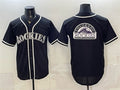Colorado Rockies Team Big Logo 2026 Fashion Replica Black MWATKINS Out Stitched Jersey