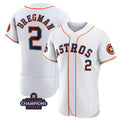 Houston Astros #2 Alex Bregman White MWATKINS 2022 World Series Champions Flex Base Stitched Jersey