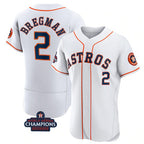 Houston Astros #2 Alex Bregman White MWATKINS 2022 World Series Champions Flex Base Stitched Jersey
