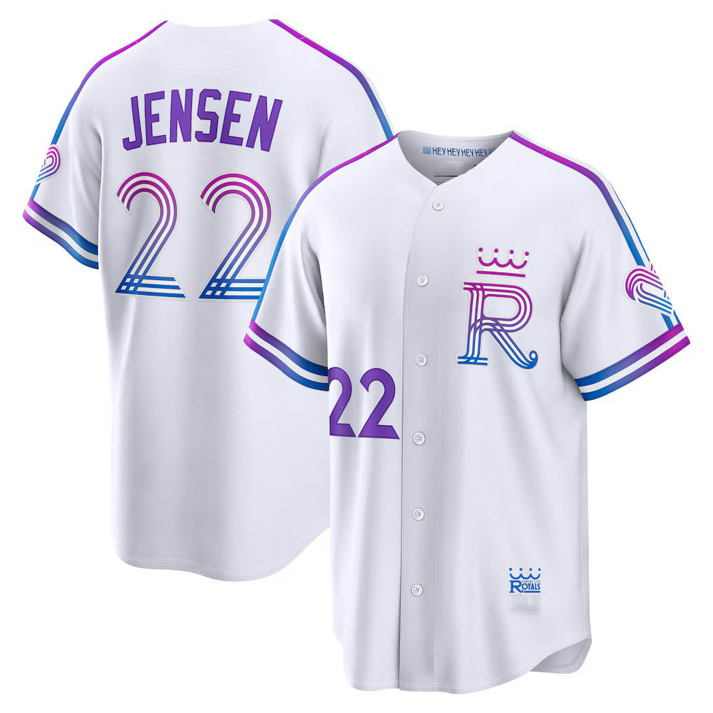 Kansas City Royals #22 Carter Jensen White MWATKINS 2026 City Connect Stadium Jersey