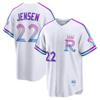 Kansas City Royals #22 Carter Jensen White MWATKINS 2026 City Connect Stadium Jersey