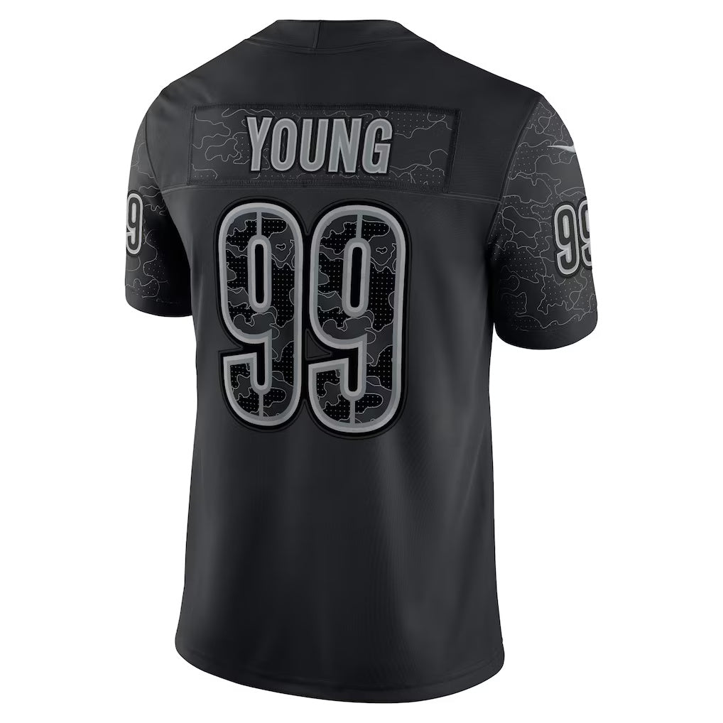 W.Commanders #99 Chase Young Black MWATKINS RFLCTV Limited Jersey