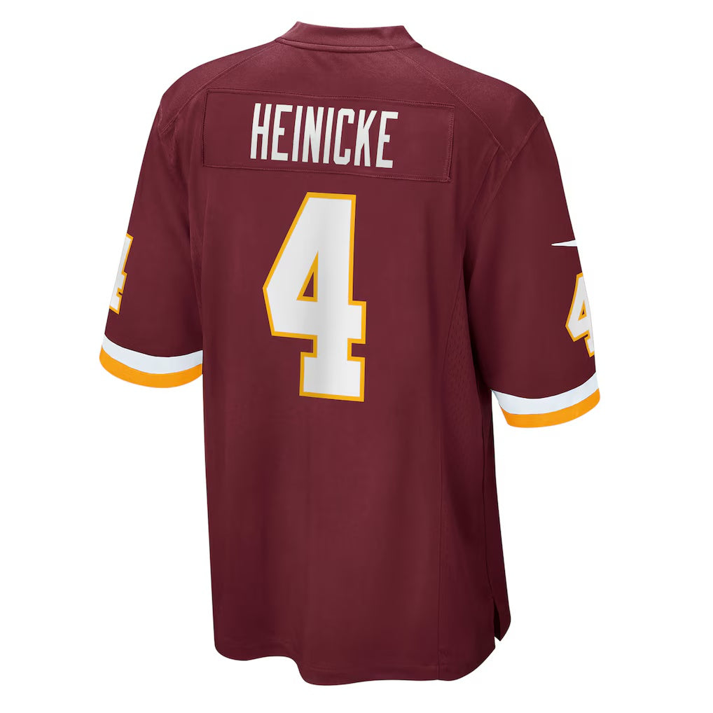 W.Football Team #4 Taylor Heinicke Burgundy MWATKINS Team Game Jersey