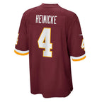 W.Football Team #4 Taylor Heinicke Burgundy MWATKINS Team Game Jersey