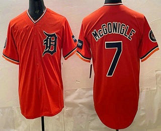 Detroit Tigers #7 Kevin McGonigle Orange MWATKINS Limited Jersey