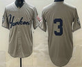New York Yankees #3 Babe Ruth Grey MWATKINS Without Name Limited Jersey