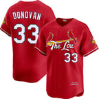 St. Louis Cardinals #33 Brendan Donovan Red MWATKINS 2024 City Connect Limited Stitched Jersey