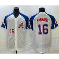 Atlanta Braves #16 Travis dArnaud Number White MWATKINS 2023 City Connect Flex Base Stitched Jersey 2
