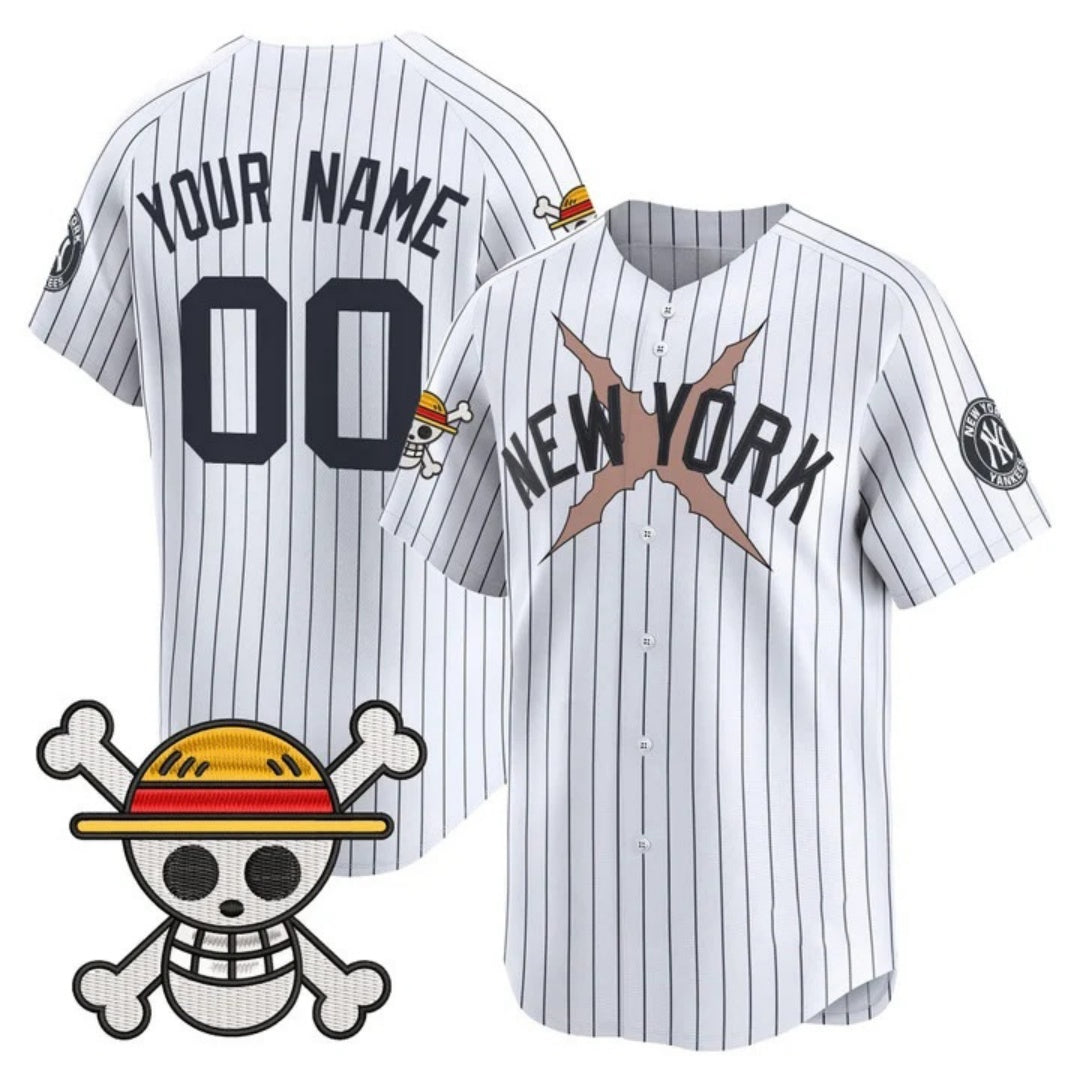 Custom New York Yankees x One Piece White MWATKINS Vapor Premier Limited Jersey - Stitched