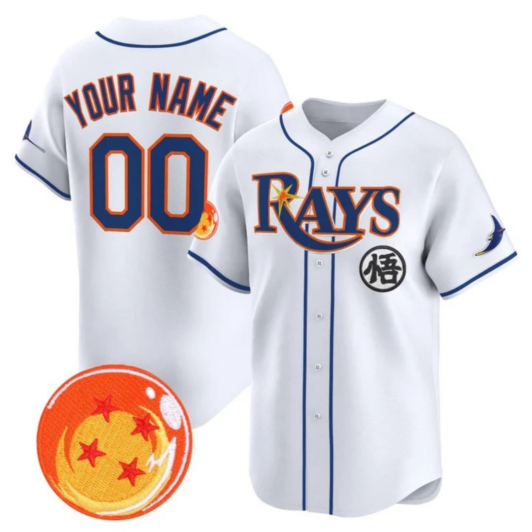 Custom Tampa Bay Rays x Dragon Ball White MWATKINS Vapor Premier Limited Jersey - All Stitched