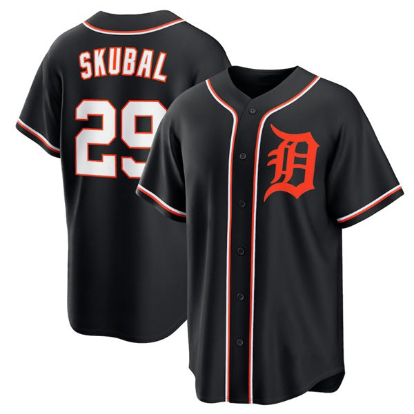Detroit Tigers #29 Tarik Skubal Black MWATKINS Out Stitched Jersey