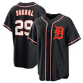 Detroit Tigers #29 Tarik Skubal Black MWATKINS Out Stitched Jersey