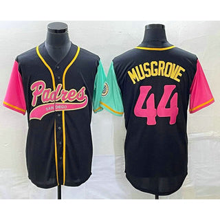 San Diego Padres #44 Joe Musgrove Black MWATKINS NEW 2023 City Connect Cool Base Stitched Jersey