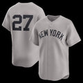 New York Yankees #27 Giancarlo Stanton Gray MWATKINS Road Limited Player Jersey