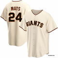 San Francisco Giants #24 Willie Mays Cream MWATKINS Cool Base Stitched Jersey