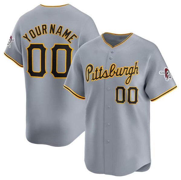 Custom Pittsburgh Pirates Active Player Gray MWATKINS Away Limited Stitched Jersey