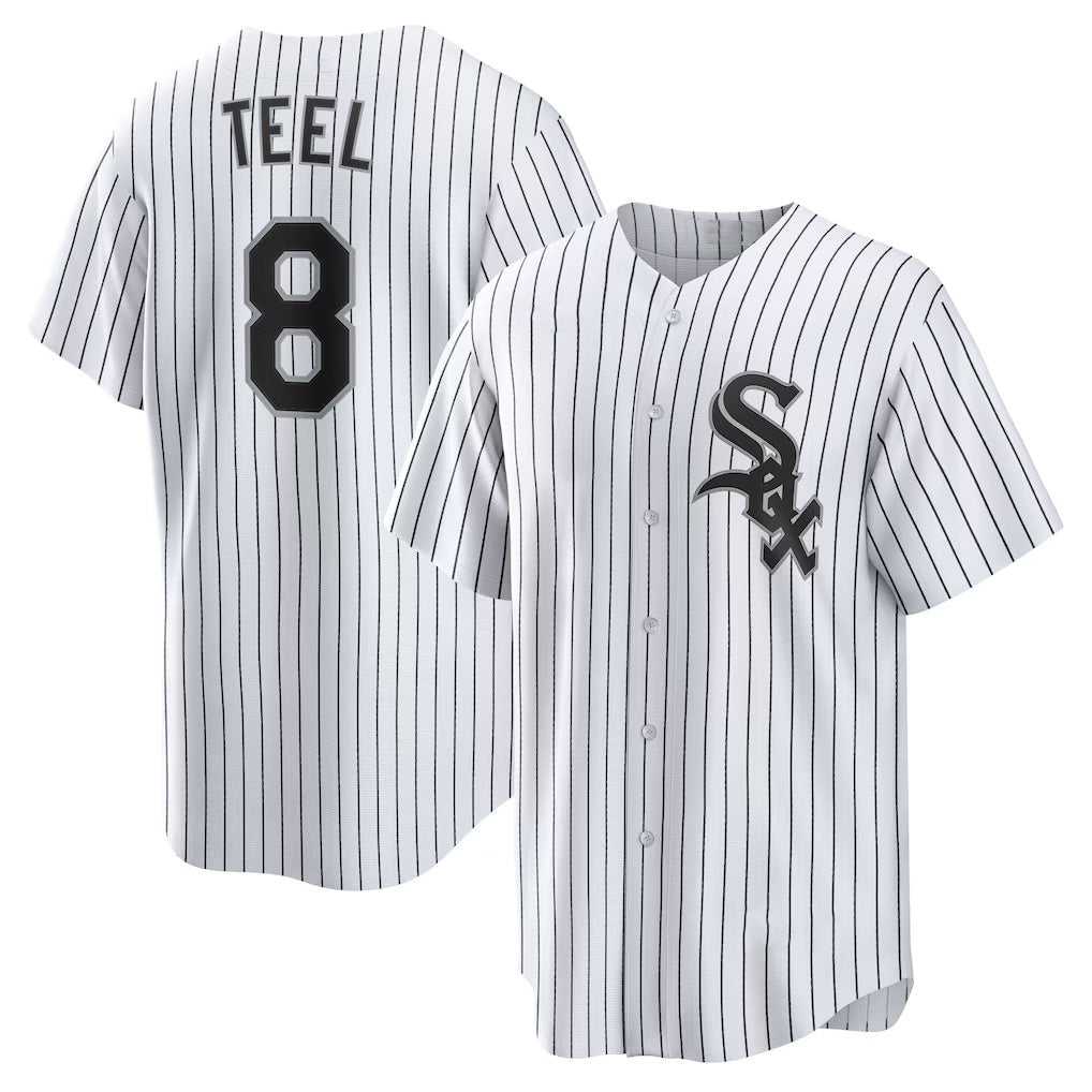 Chicago White Sox #8 Kyle Teel White MWATKINS Home Replica Jersey