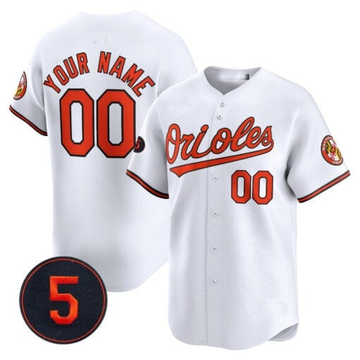 Custom Baltimore Orioles Robinson Patch Vapor Premier Limited Jersey ¨C White MWATKINS